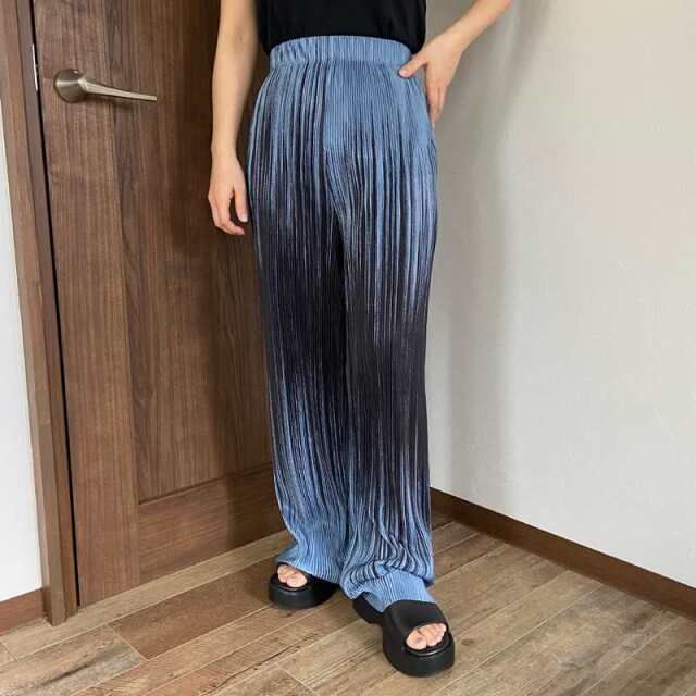 セルフカット柄プリーツパンツ