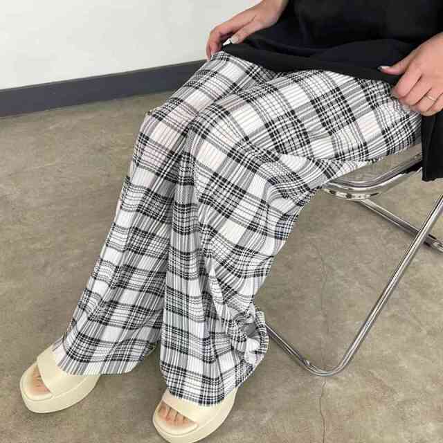 セルフカット柄プリーツパンツ