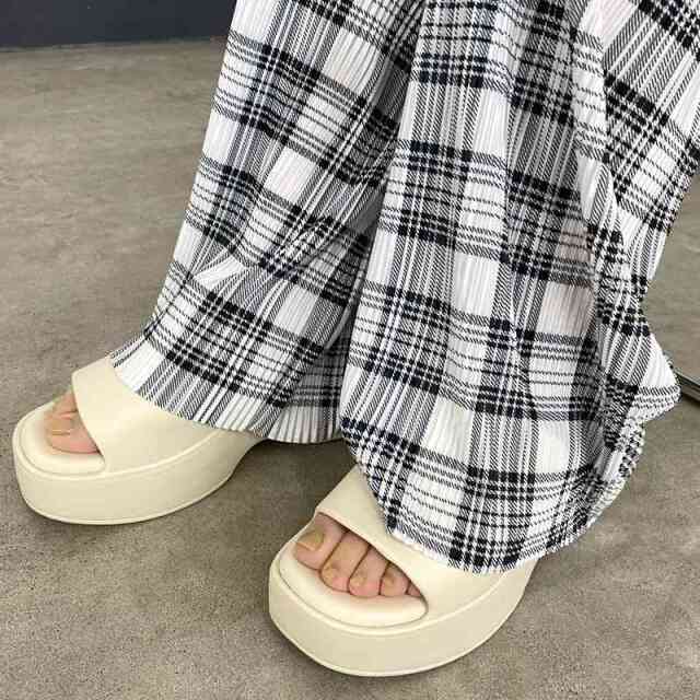 セルフカット柄プリーツパンツ