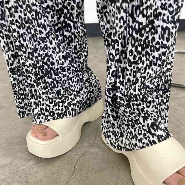 セルフカット柄プリーツパンツ