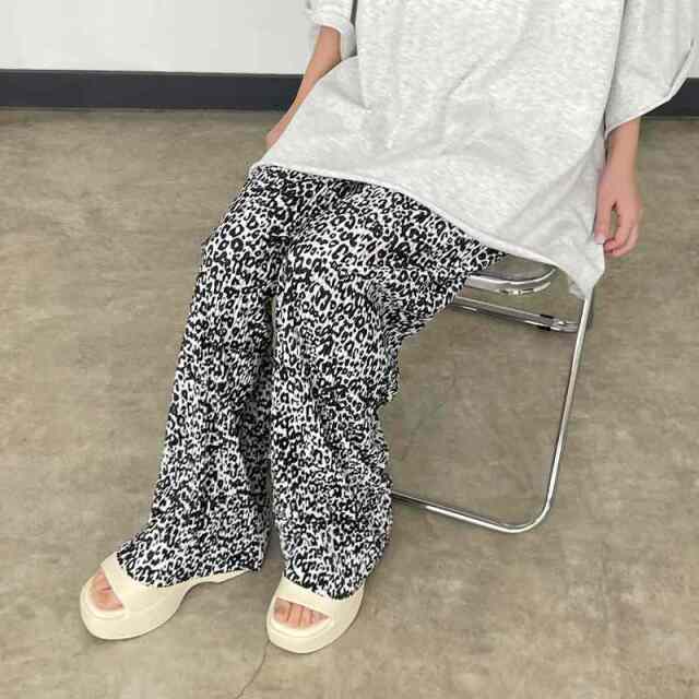 セルフカット柄プリーツパンツ