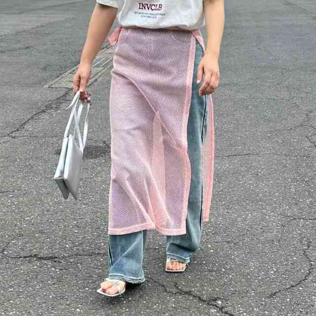 メッシュラップスカート