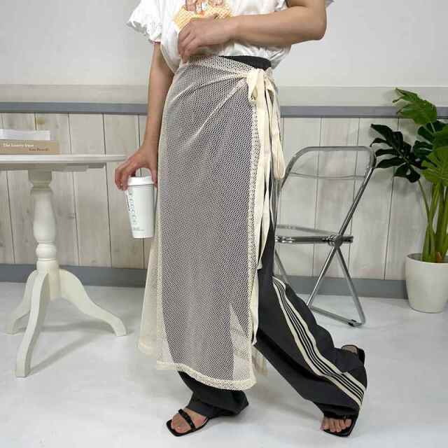 メッシュラップスカート