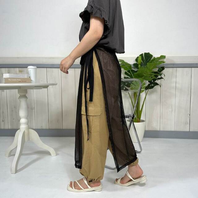 メッシュラップスカート