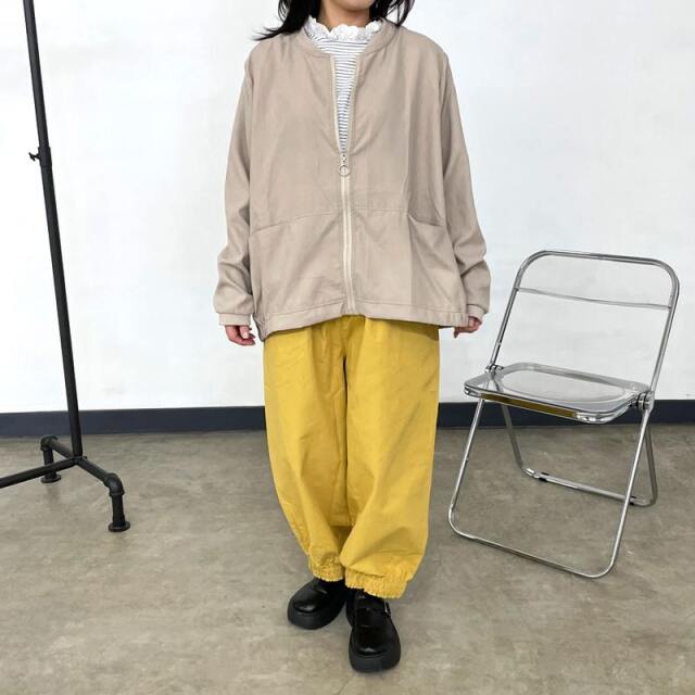 裾スモッキングパンツ