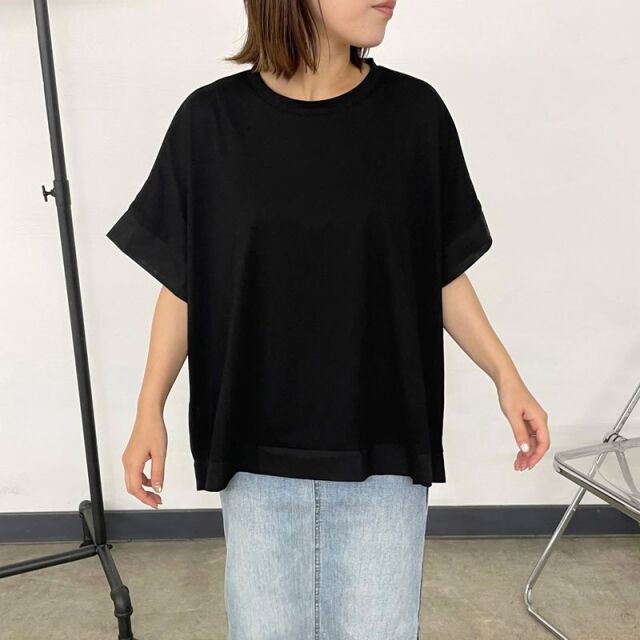 布帛トリミングプルオーバー