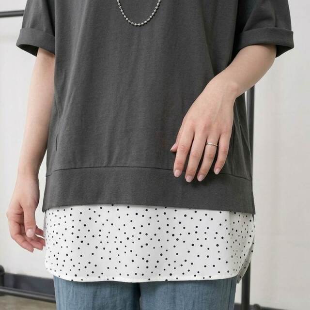 裾布帛タンクトップ