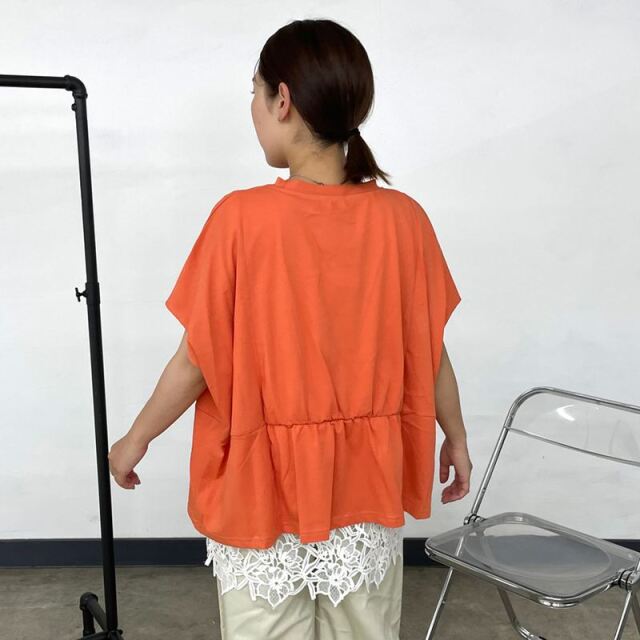裾レースタンクトップ