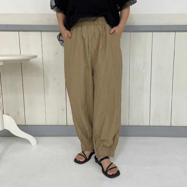 cheer札幌 麻のパンツ ブラウン cheer札幌 麻のパンツ ブラウン 2枚セット】麻混 リネン 上下