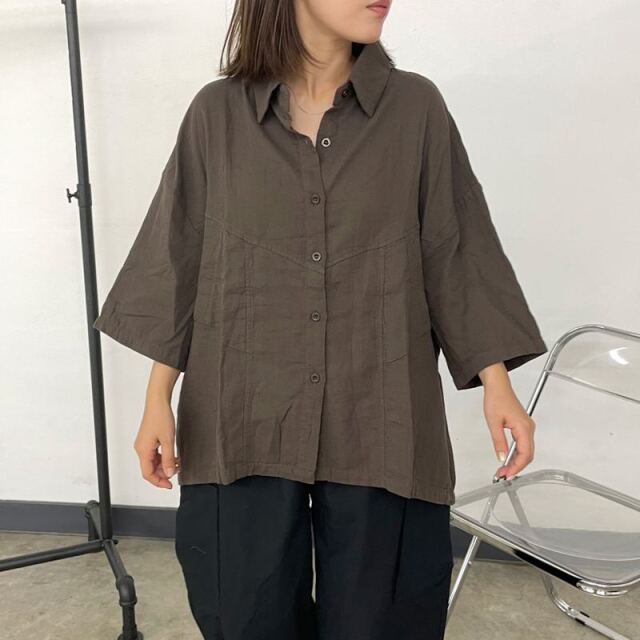 ガーゼドルマンシャツ