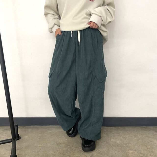 コーデュロイカーゴイージーパンツ