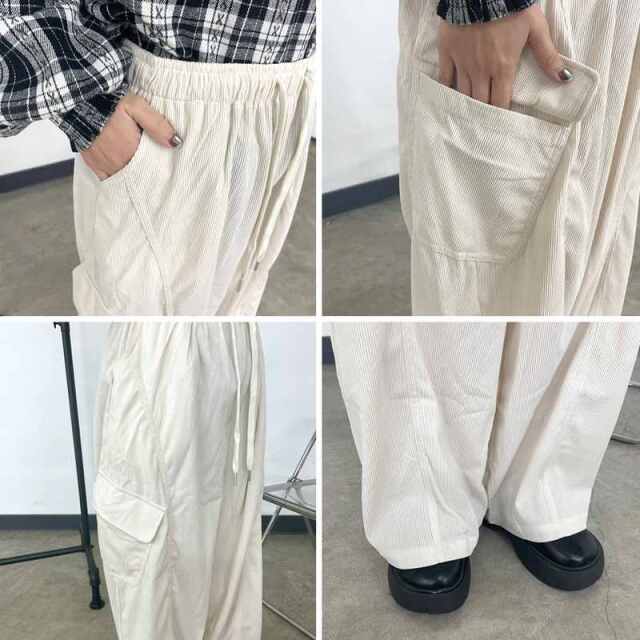 コーデュロイカーゴイージーパンツ