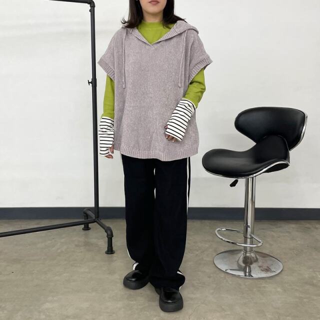 指ぬき袖切替ロンT