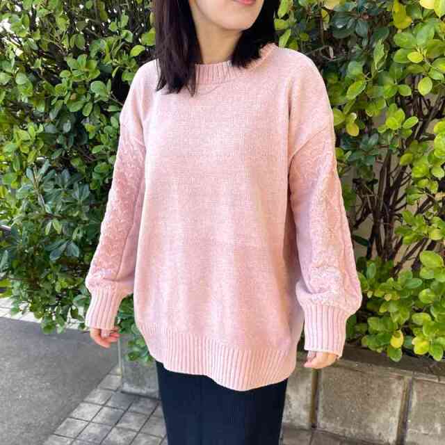 モール袖ケーブルプルオーバー