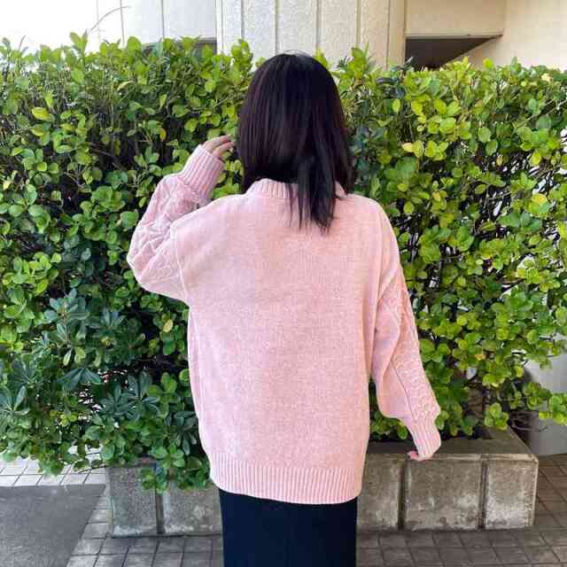 モール袖ケーブルプルオーバー