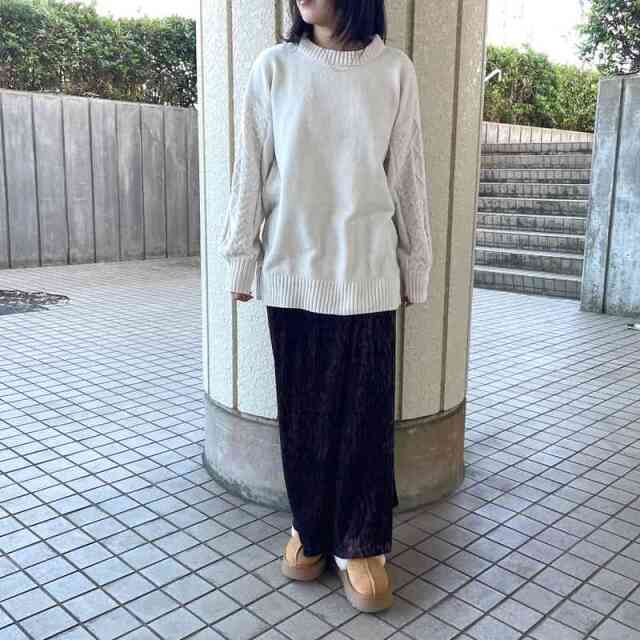 モール袖ケーブルプルオーバー