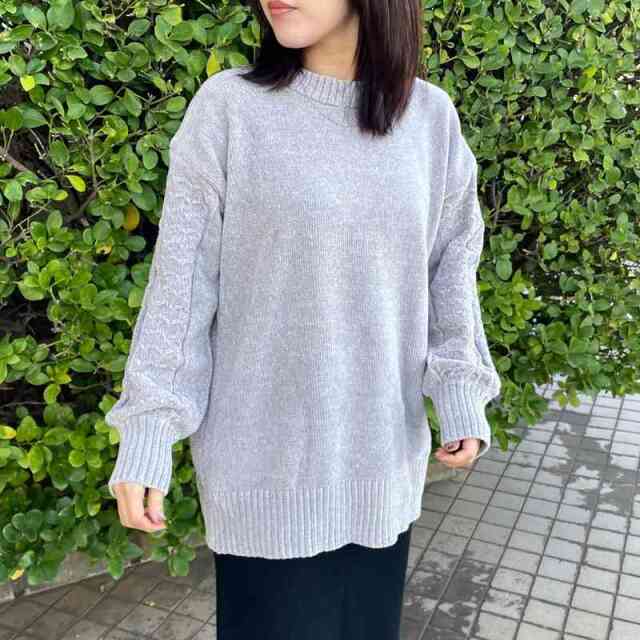 モール袖ケーブルプルオーバー