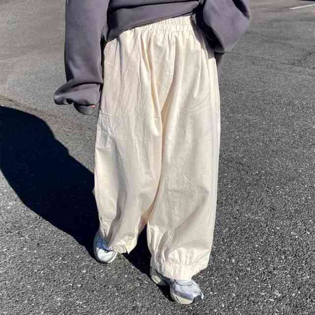 ツイル裾ドロストイージーパンツ