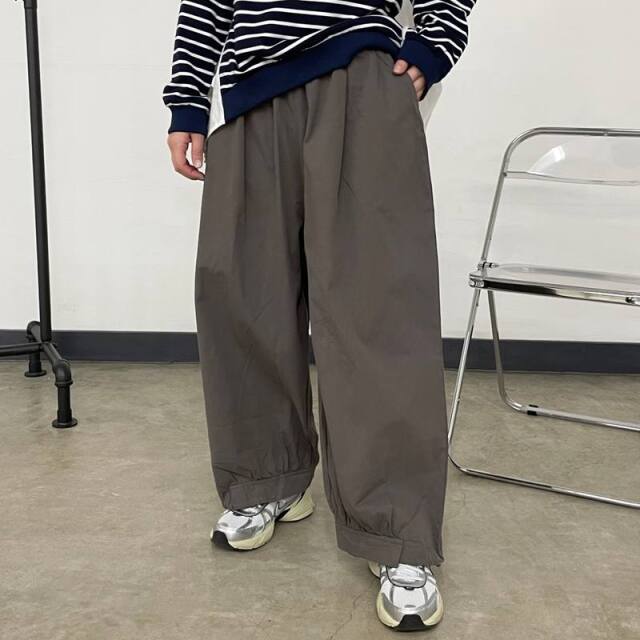 ツイル裾ドロストイージーパンツ