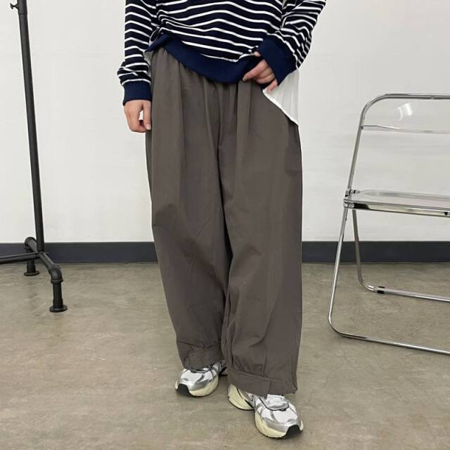 ツイル裾ドロストイージーパンツ