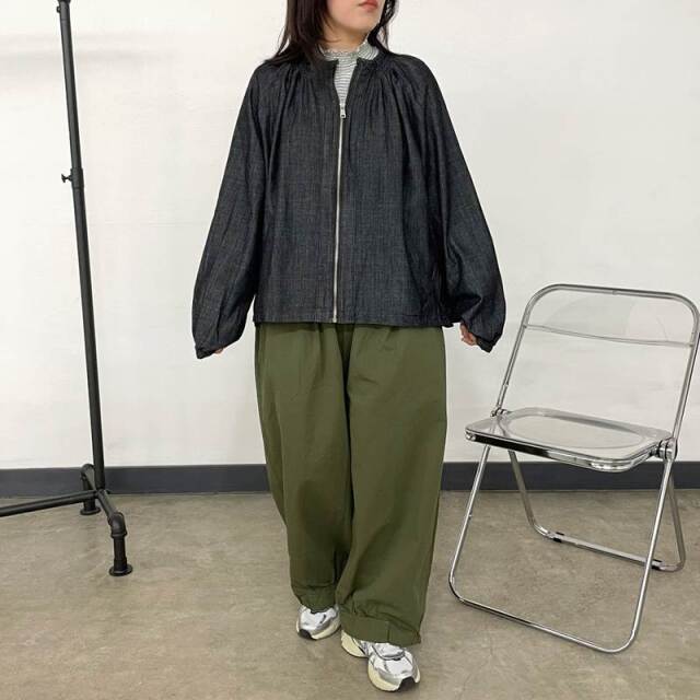 ツイル裾ドロストイージーパンツ