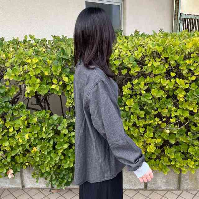 デニムハーフZIPプルオーバー