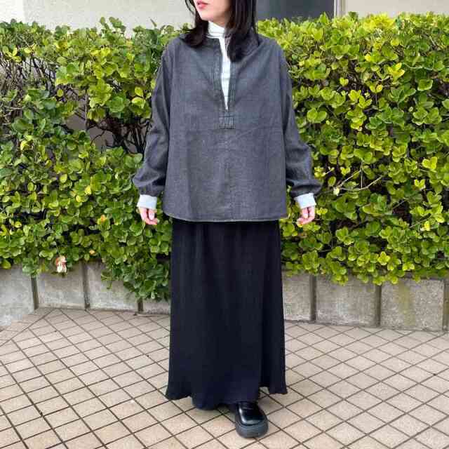 デニムハーフZIPプルオーバー