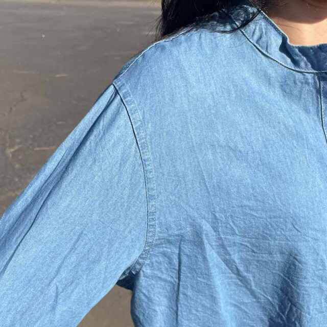 デニムハーフZIPプルオーバー