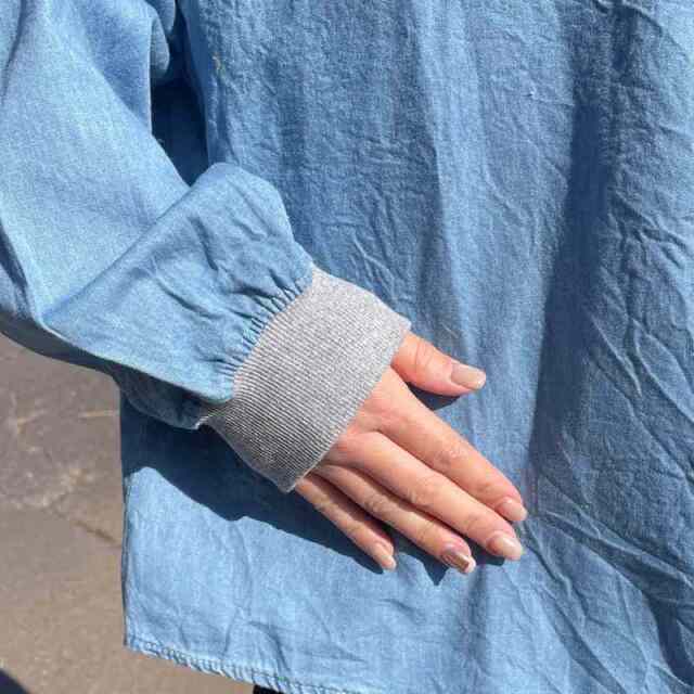 デニムハーフZIPプルオーバー