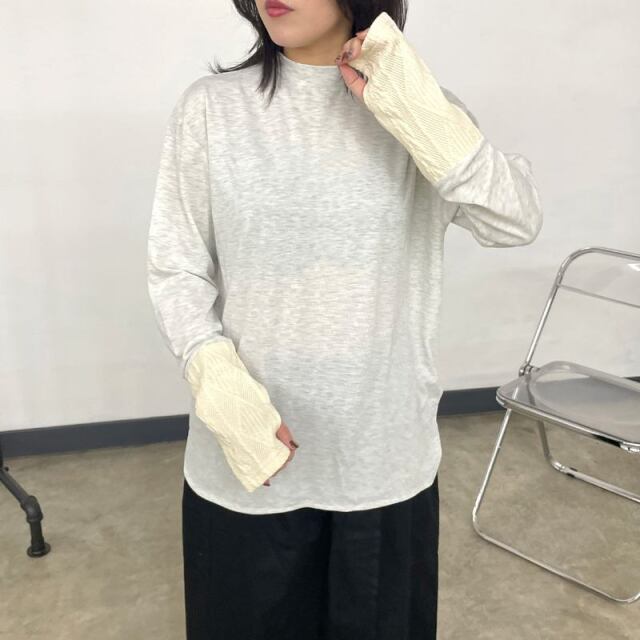 袖ケーブル切替ロンT