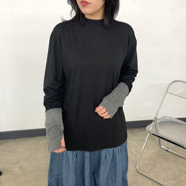 袖ケーブル切替ロンT