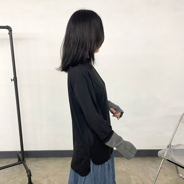 袖ケーブル切替ロンT