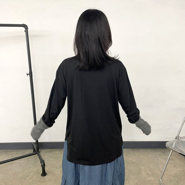 袖ケーブル切替ロンT