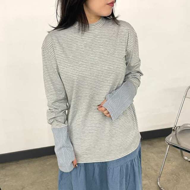 袖ケーブル切替ロンT