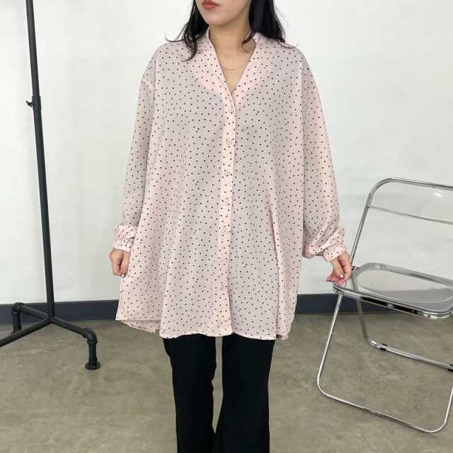 柄チュニックブラウス