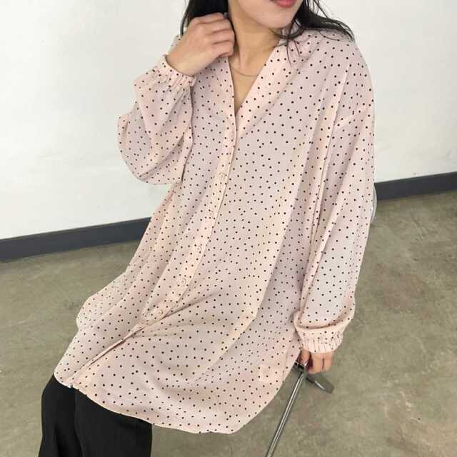 柄チュニックブラウス