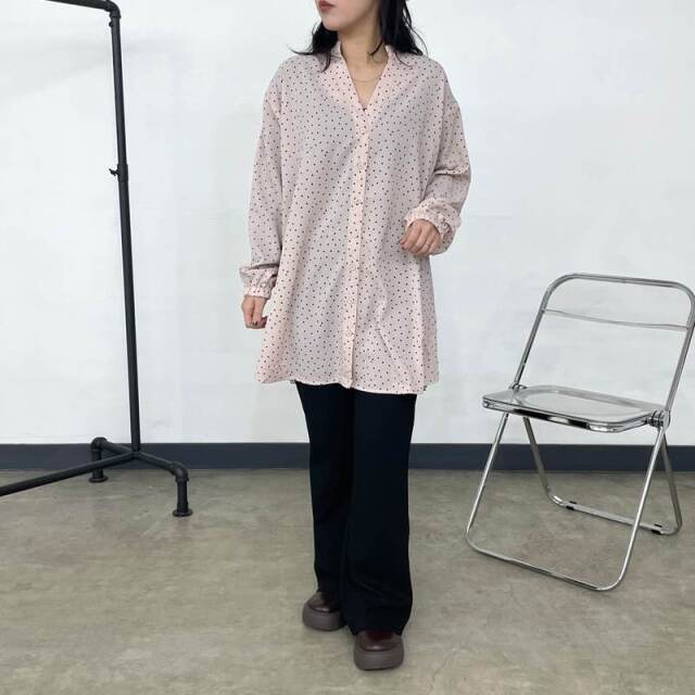 柄チュニックブラウス