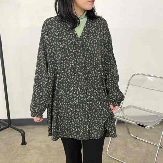 柄チュニックブラウス