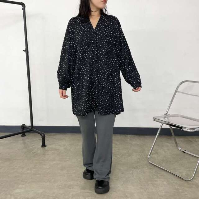 柄チュニックブラウス