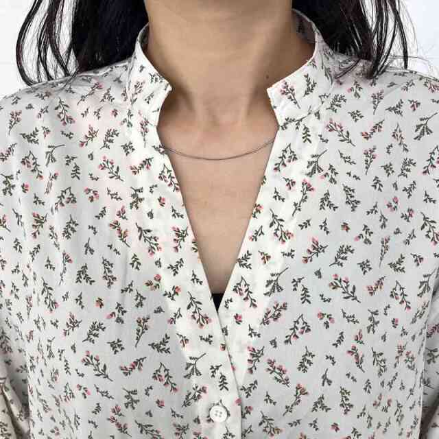 柄チュニックブラウス