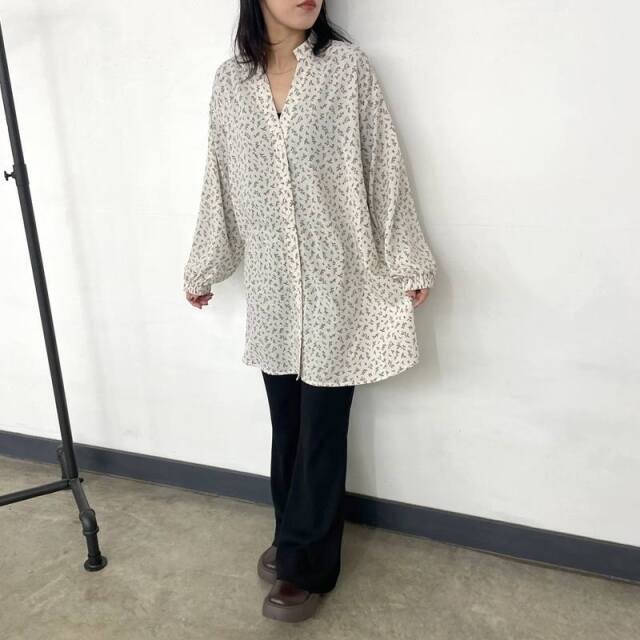 柄チュニックブラウス