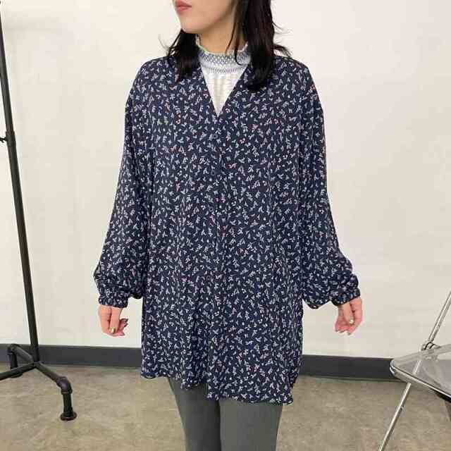 柄チュニックブラウス