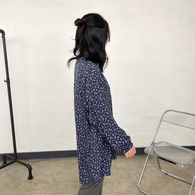 柄チュニックブラウス