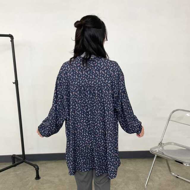 柄チュニックブラウス