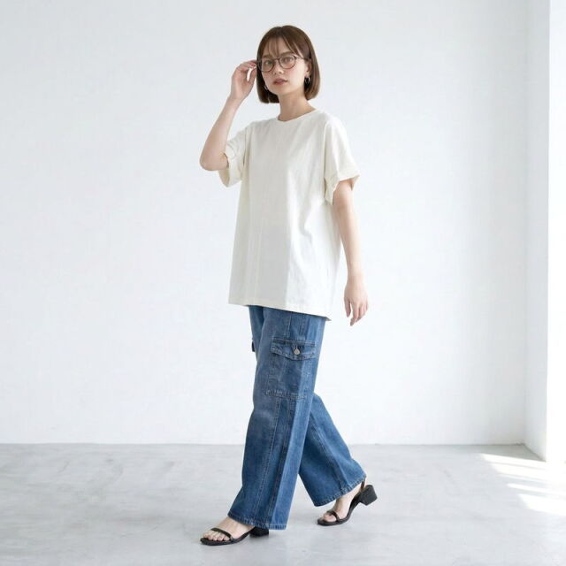 袖タックプルオーバー