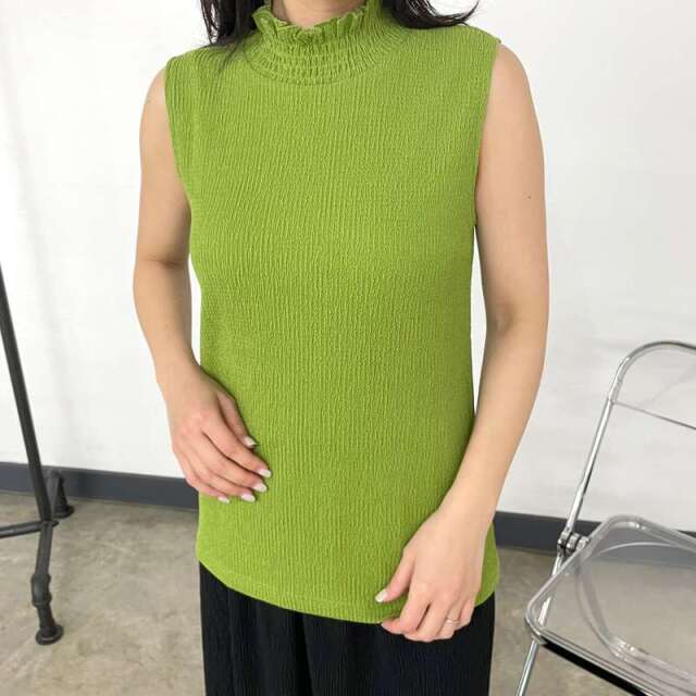 楊柳スモッキングタンクトップ