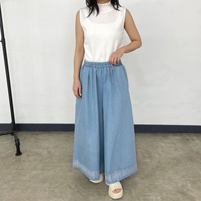 楊柳スモッキングタンクトップ