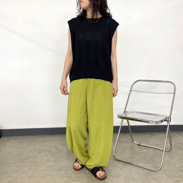 柄編みベスト