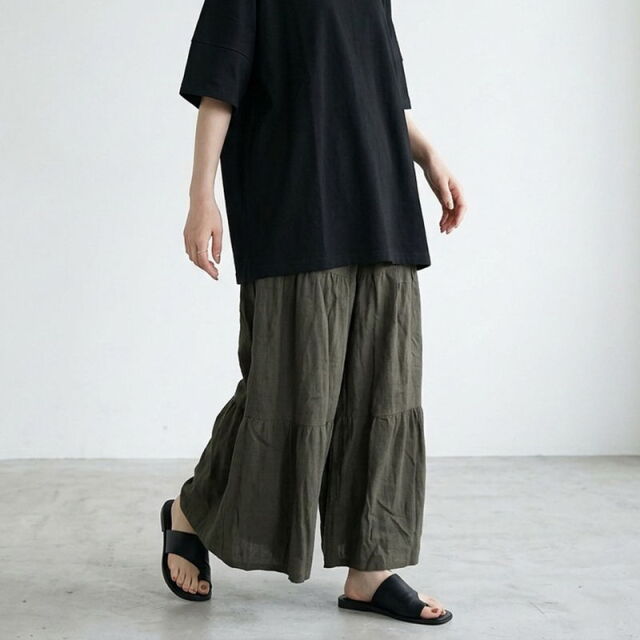 ティアードワイドパンツ