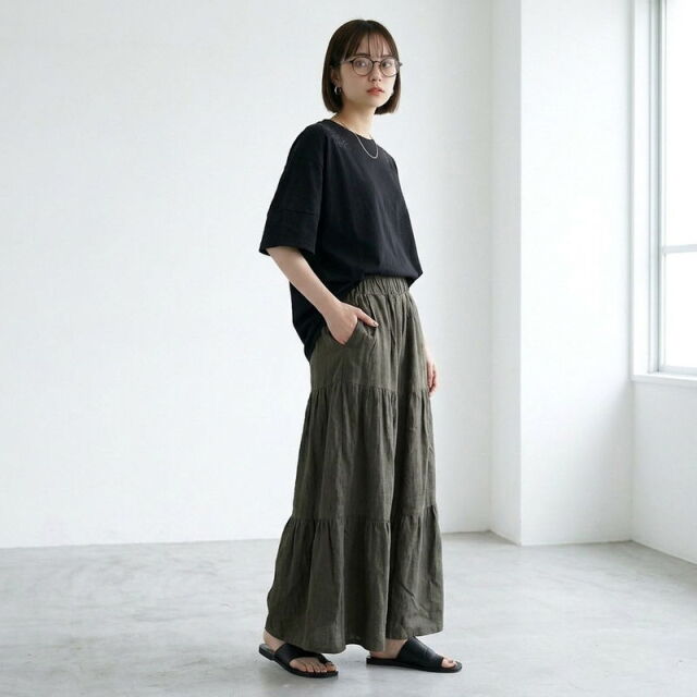 ティアードワイドパンツ